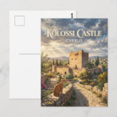 Carte Postale Château de Kolossi, Kolossi Chypre (Devant / Derrière)