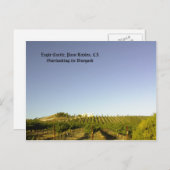 Carte postale : Château de l'Aigle surplombant son (Devant / Derrière)