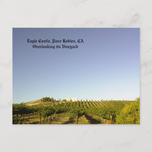 Carte postale : Château de l'Aigle surplombant son (Devant)