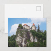 Carte Postale Château de Lake Bled, Bled, Slovénie (Devant / Derrière)