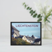 Carte Postale château de liechtenstein frontière (Debout devant)