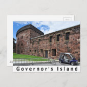 Carte Postale Château de l'île du Gouverneur Williams (Devant / Derrière)