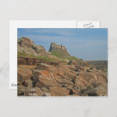 Carte Postale Château de Lindisfarne Île Sainte Angleterre (Devant / Derrière)