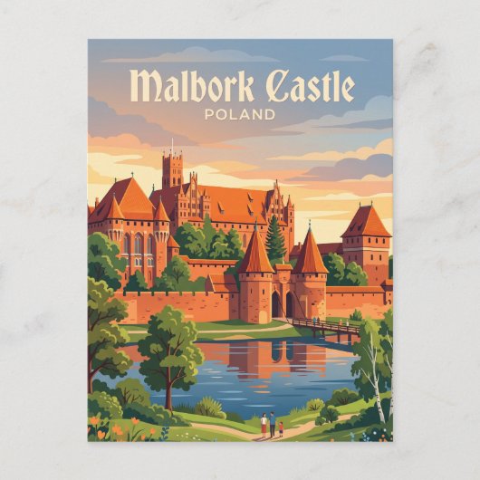 Carte Postale Château de Malbork Pologne (Devant)