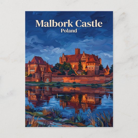 Carte Postale Château de Malbork Pologne (Devant)
