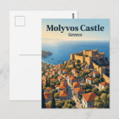 Carte Postale Château de Molyvos Grèce (Devant / Derrière)