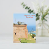 Carte Postale Château de Montjuic, Barcelone (Debout devant)