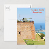 Carte Postale Château de Montjuic, Barcelone (Devant / Derrière)