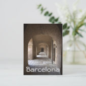 Carte Postale Château de Montjuic, Barcelone (Debout devant)