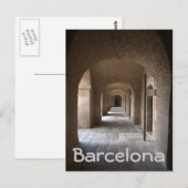 Carte Postale Château de Montjuic, Barcelone (Devant / Derrière)