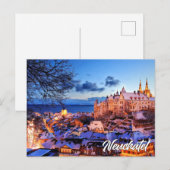 Carte Postale Château de Neuchâtel, Suisse (Devant / Derrière)