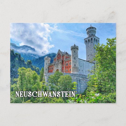 Carte Postale Château de Neuschwanstein à couper le souffle, All (Devant)