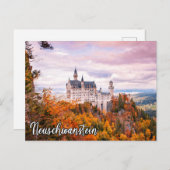 Carte Postale Château De Neuschwanstein À L'Automne (Devant / Derrière)
