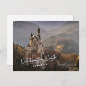Carte Postale Château de Neuschwanstein Allemagne (Devant / Derrière)