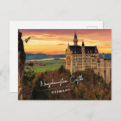 Carte Postale Château de Neuschwanstein Allemagne (Devant / Derrière)
