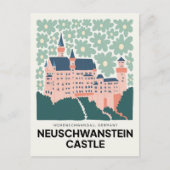 Carte Postale Château de Neuschwanstein Allemagne voyage art flo (Devant)