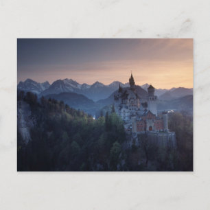 Carte Postale Château de Neuschwanstein, construit fin des année