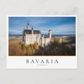 Carte Postale Château de Neuschwanstein, conte de fées en Bavièr (Devant)