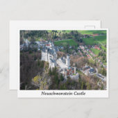 Carte Postale Château de Neuschwanstein et vallée des Alpes en A (Devant / Derrière)