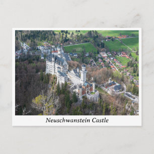 Carte Postale Château de Neuschwanstein et vallée des Alpes en A