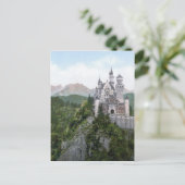 Carte Postale Château de Neuschwanstein Lithographie (Debout devant)