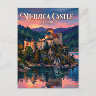 Carte Postale Château de Niedzica (rivière Dunajec) Pologne