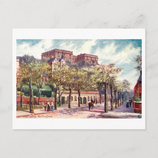 Carte Postale Château de Nottingham vintage (Devant)