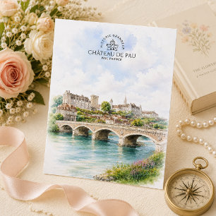 Carte Postale Château de Pau Château et Pont – France