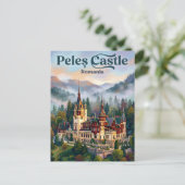 Carte Postale Château de Peleș Roumanie (Debout devant)