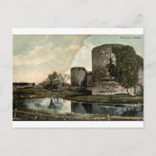 Carte Postale Château de Pevensey Ruines Vintage Sussex