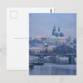 Carte Postale Château de Prague Hiver Wonderland (Devant / Derrière)