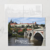 Carte Postale Château de Prague, République tchèque (Devant / Derrière)