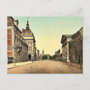 Carte Postale Château de Prince et rue Cavalier, Anhalt, Germa