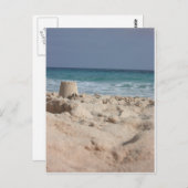 Carte Postale château de sable (Devant / Derrière)