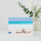 Carte Postale Château de sable (Debout devant)