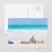 Carte Postale Château de sable (Devant / Derrière)