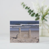 Carte Postale château de sable, océan city (Debout devant)