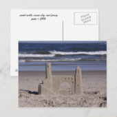 Carte Postale château de sable, océan city (Devant / Derrière)
