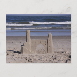 Carte Postale château de sable, océan ville