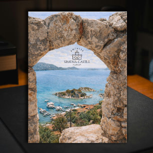 Carte Postale Château de Simena, Antalya, Turquie Aquarelle