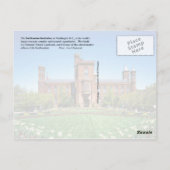 Carte Postale Château de Smithsonien, Washington DC (Dos)