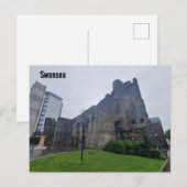 Carte Postale Château de Swansea / Castell Abertawe (Devant / Derrière)