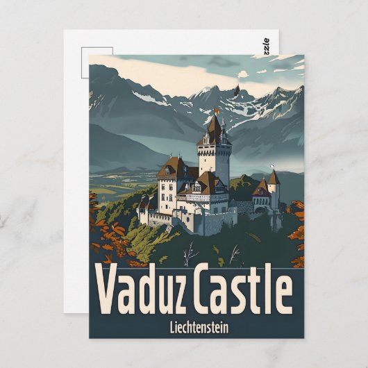 Carte Postale Château de Vaduz Liechtenstein (Devant / Derrière)