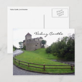 Carte Postale château de vaduz vert (Devant / Derrière)