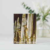 Carte Postale Château de Verailles Hall des miroirs Statue d'or (Debout devant)
