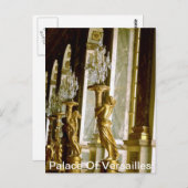 Carte Postale Château de Verailles Hall des miroirs Statue d'or (Devant / Derrière)