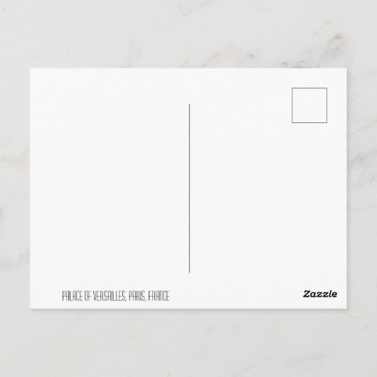 Carte Postale Château de Versailles (Dos)