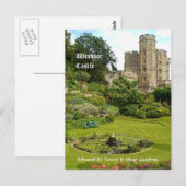 Carte Postale Château de Windsor - Edward III Tour & Jardin des  (Devant / Derrière)