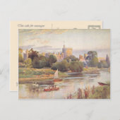 Carte Postale Château de Windsor et Tamise 1910 (Devant / Derrière)