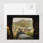 Carte Postale Château d'Édimbourg Cannon (Devant / Derrière)